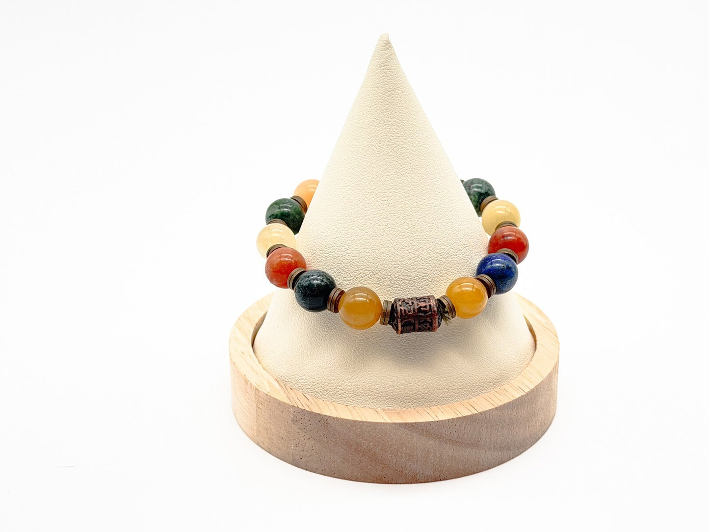 Carnelian Agate Citrine Gemstone Bracelet Duo – Wire Wrapped & Stretch Set