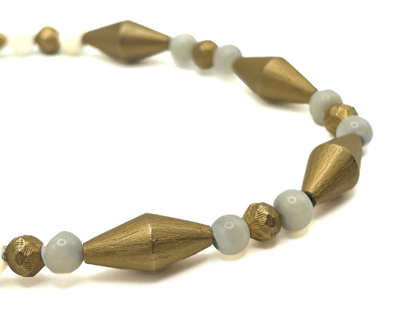 GraVitas Signed Gold Tone Choker Necklace - Beaded