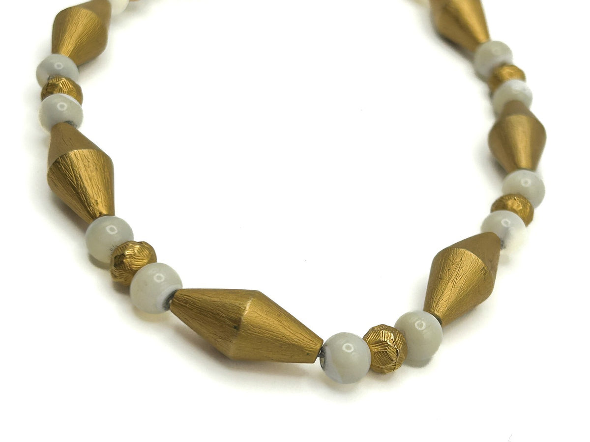 GraVitas Signed Gold Tone Choker Necklace - Beaded