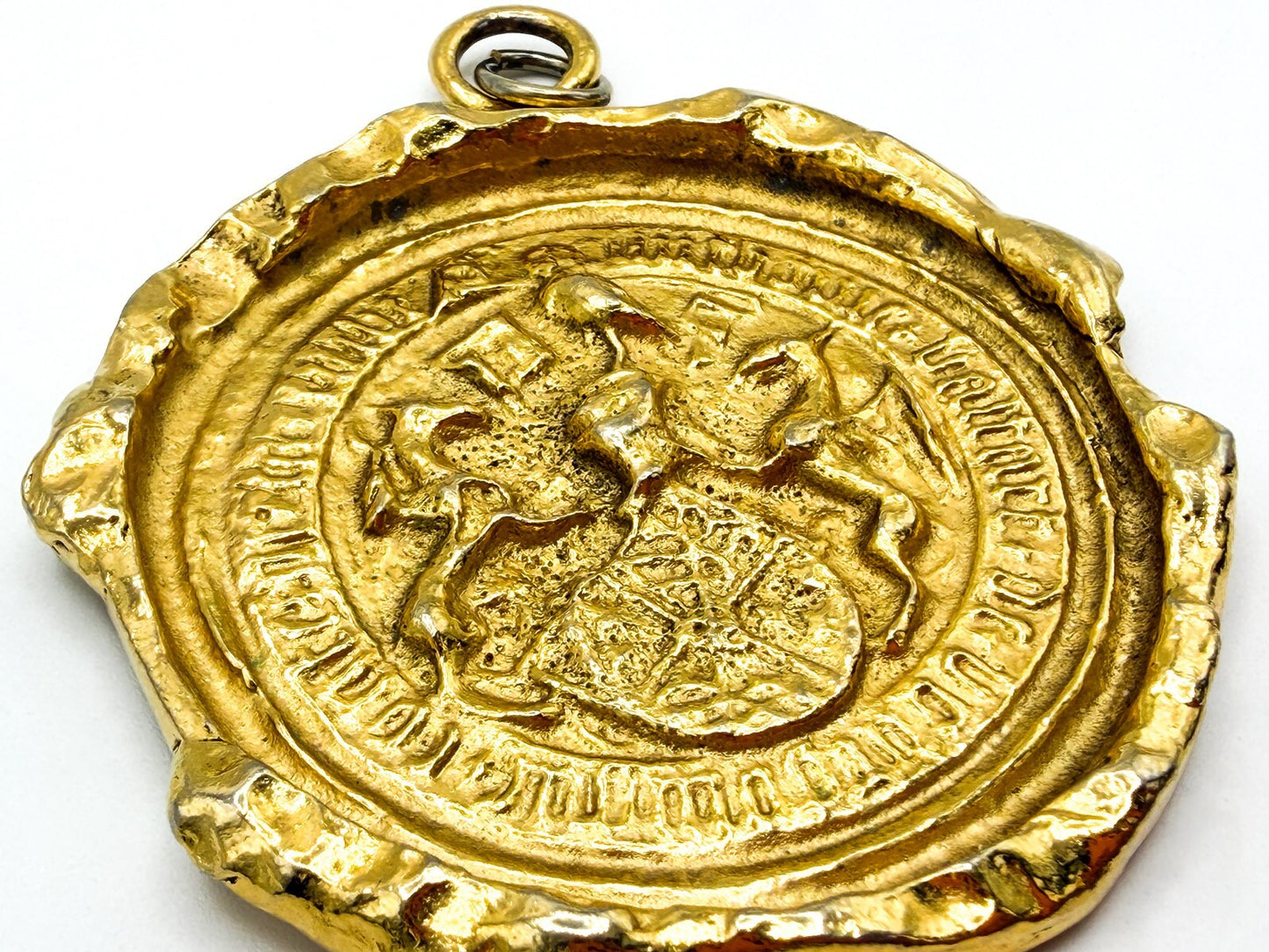 Vintage Accessocraft Etruscan Revival Medallion Pendant – Byzantine Eagle Crest