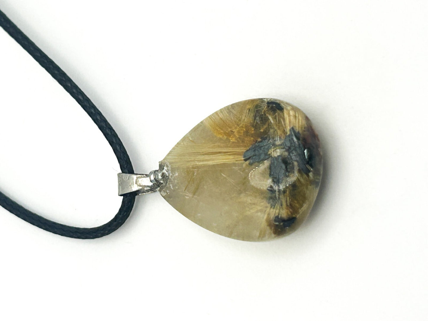 Gemstone Pendant Necklace Bundle – Quartz, Rutilated Citrine, Blue aventurine