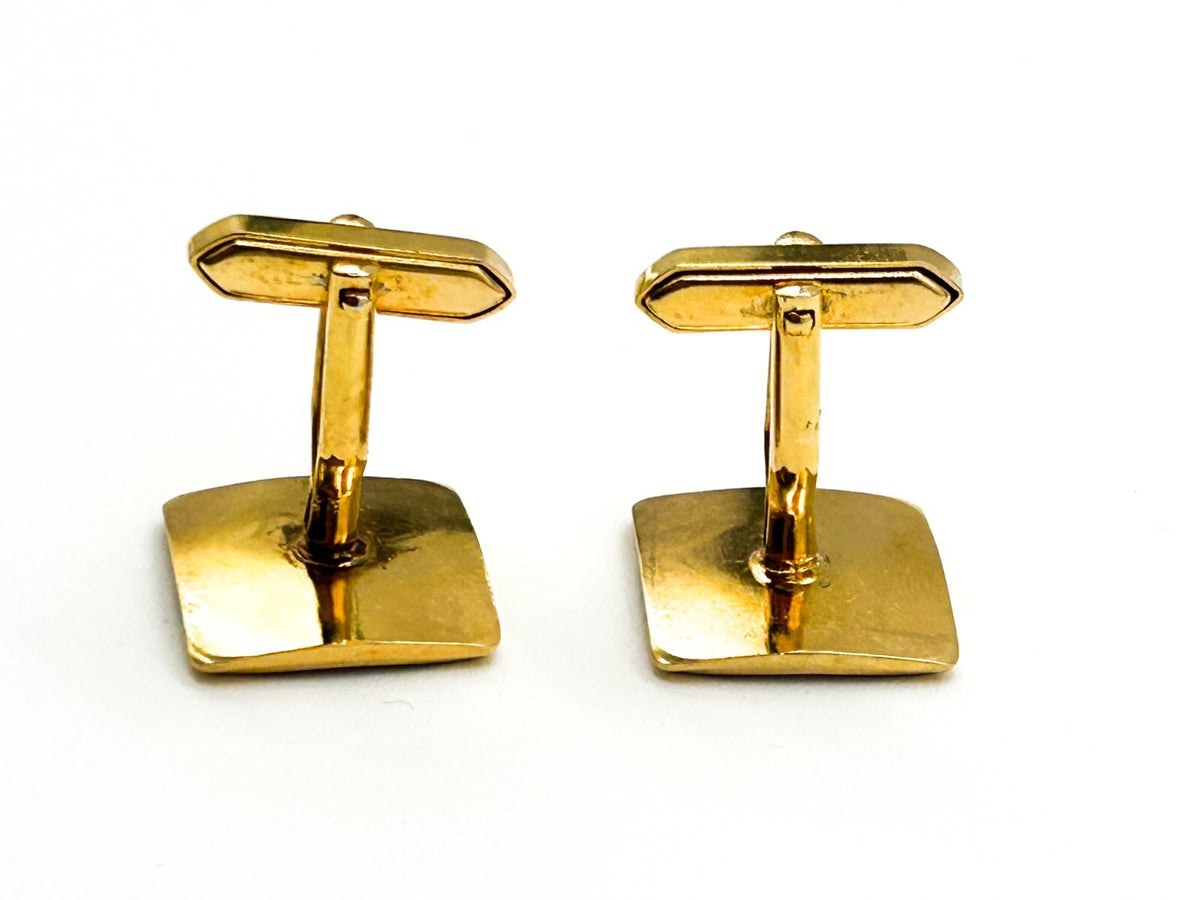 Vintage Carlton Gold Tone Initial P Cufflinks Boxed - Mens Formal Wear