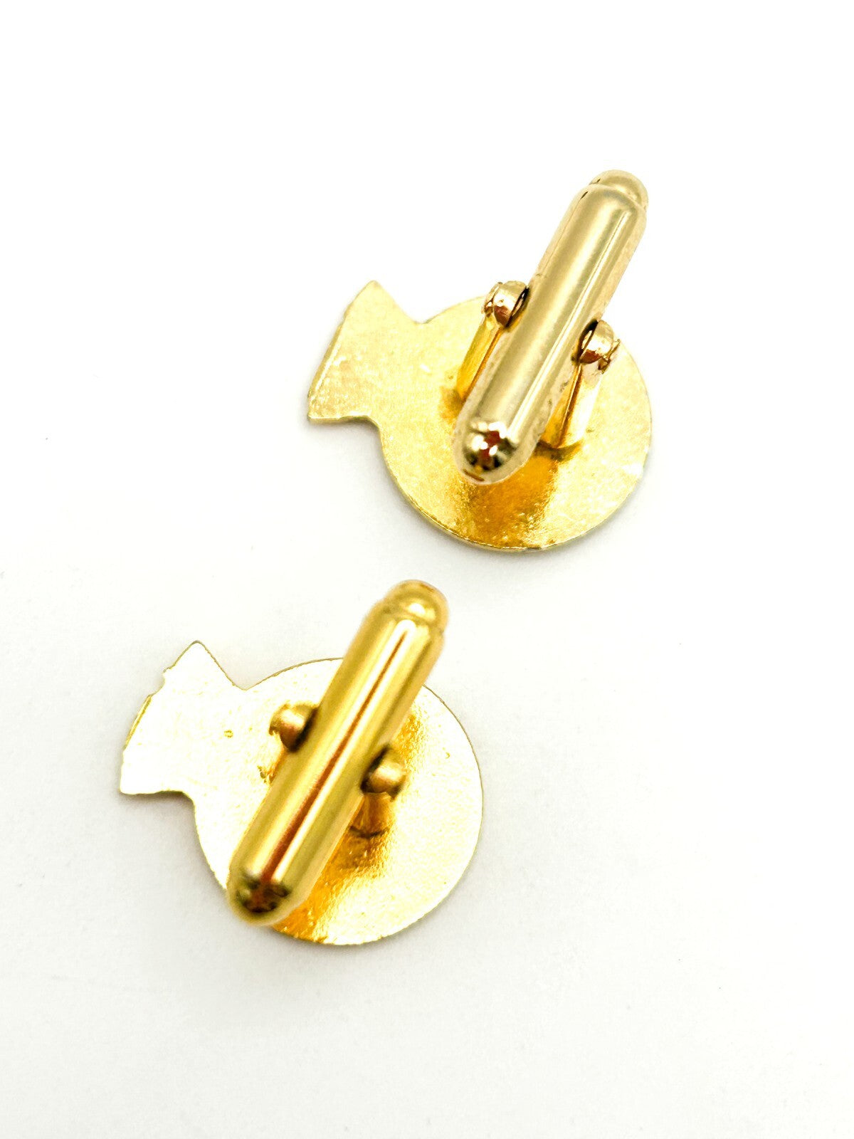 Vintage HMS Edinburgh Gold Tone Enamel Cufflinks and Tie Pin Set Military