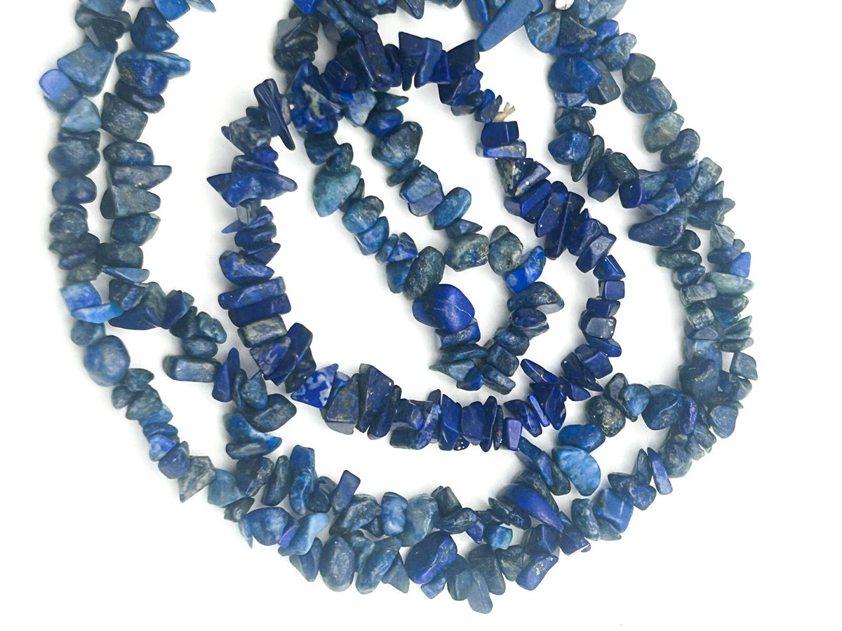 Lapis Lazuli & Sodalite Semi-precious Gemstone Chip Necklace  Bracelet Set