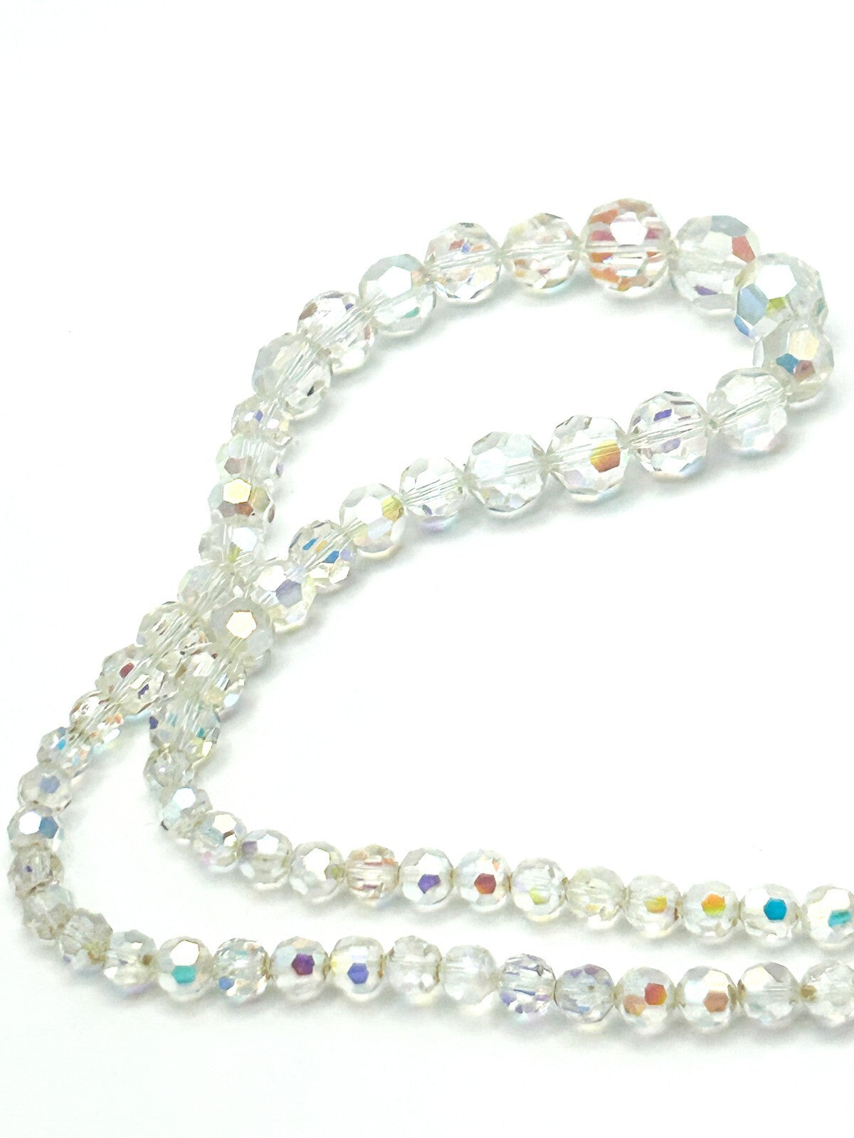 Vintage Single Graduated Strand Aurora Borealis Necklace