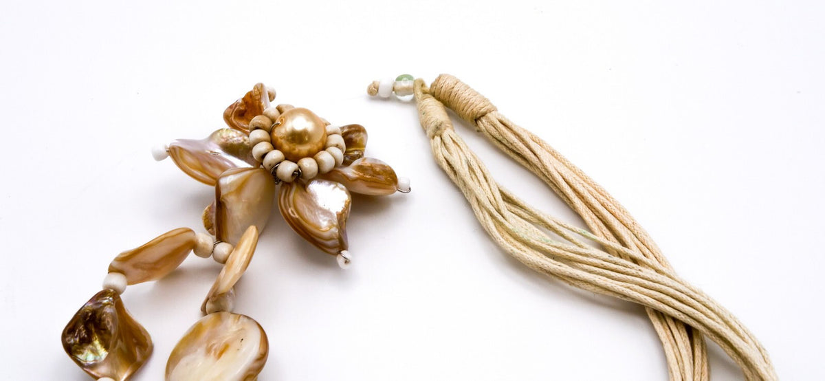 Layered Mother of Pearl Flower Necklace