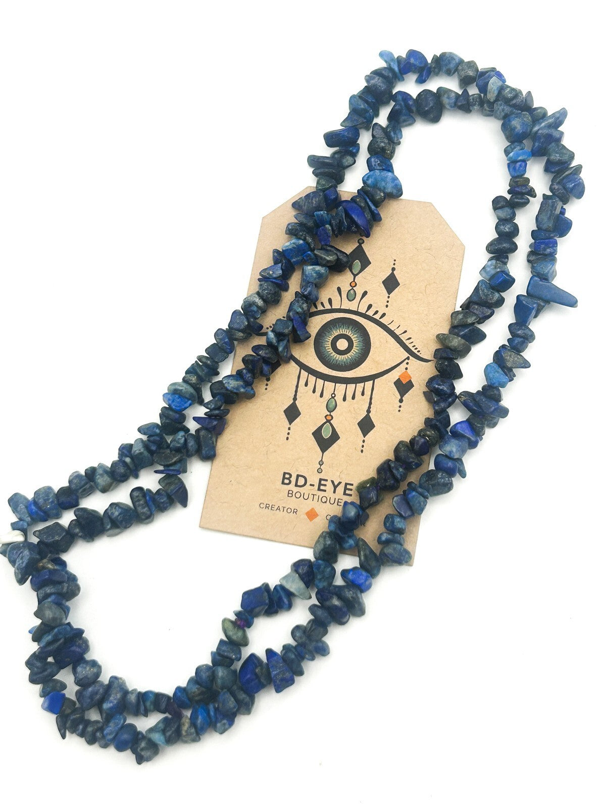Lapis Lazuli & Sodalite Semi-precious Gemstone Chip Necklace  Bracelet Set