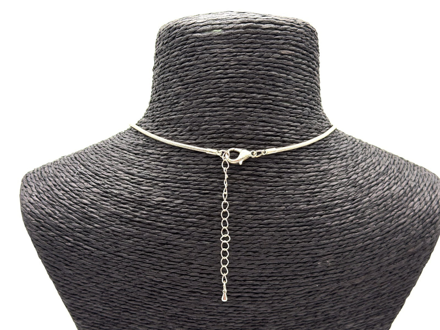 Minimalist Silver Disc Necklace Brushed Metal Overlapping Design 20”