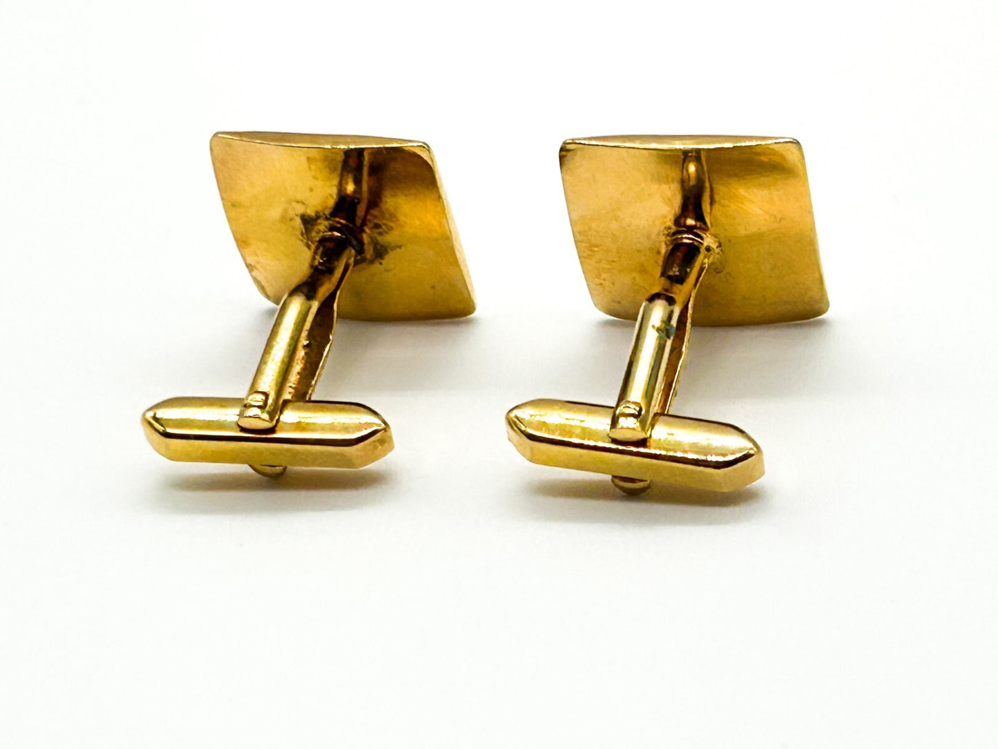 Vintage Carlton Gold Tone Initial P Cufflinks Boxed - Mens Formal Wear